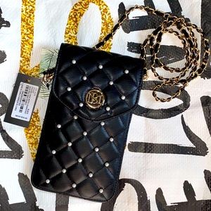 BadgleyMischka Black Quilted Phone crossbody/purse